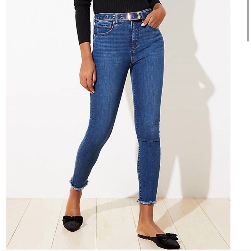 Loft Belted High Waist Jeans 👖